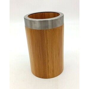Westmark Bamboo Kitchen Utensil Holder With Stainless Steel Band